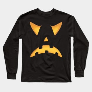 Scary Jack O Lantern Face Long Sleeve T-Shirt